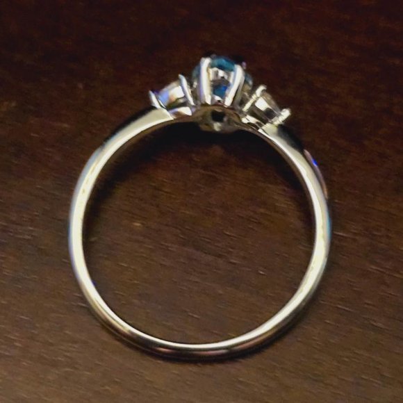 Fragrant Jewels Blue Zircon - December Birthstone Ring - Picture 4 of 8